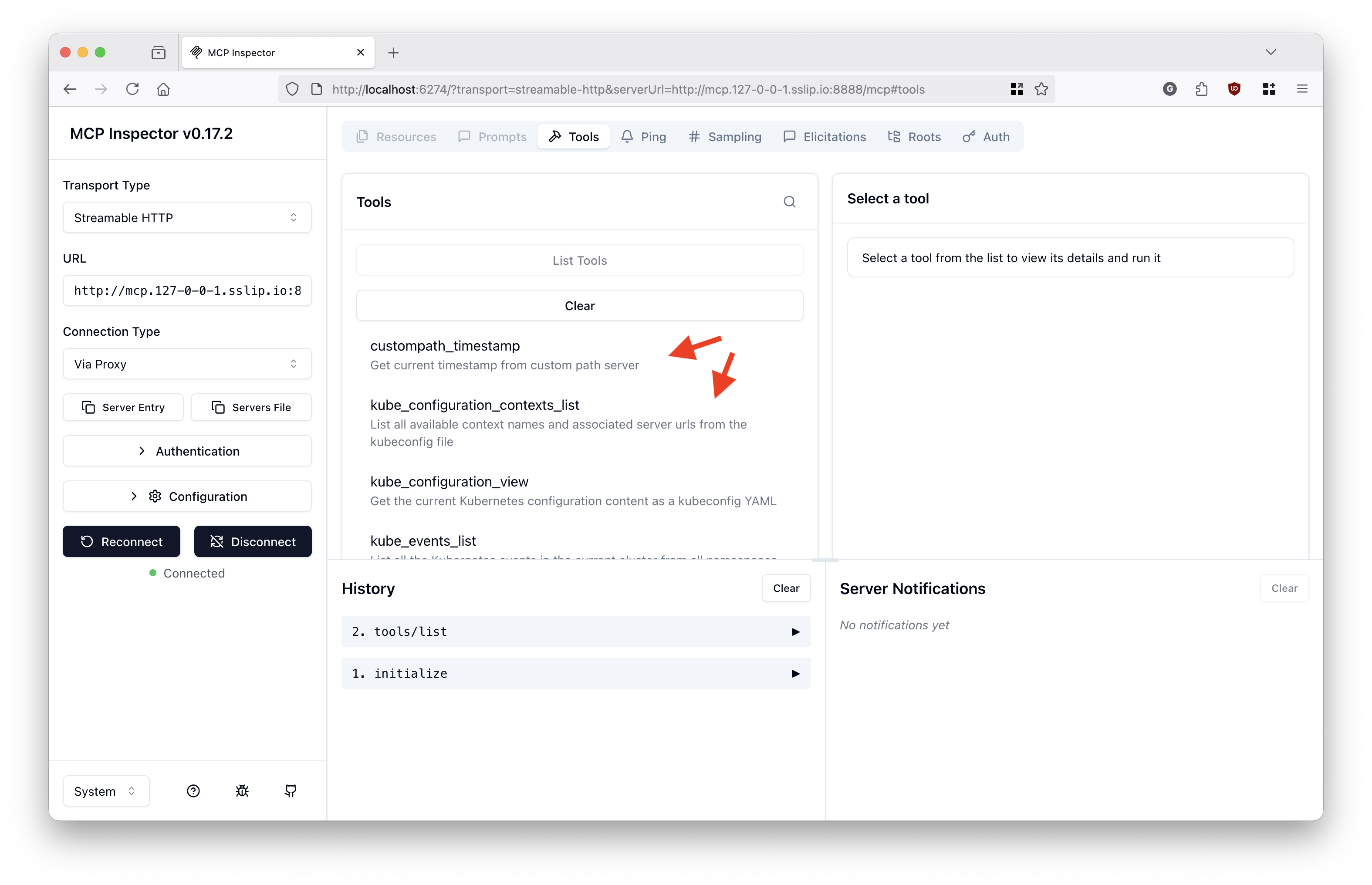MCP Inspector Tools